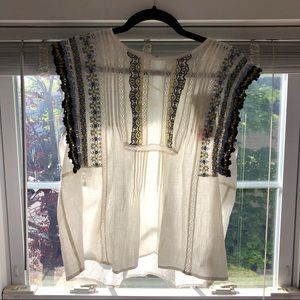 Zara embroidered top